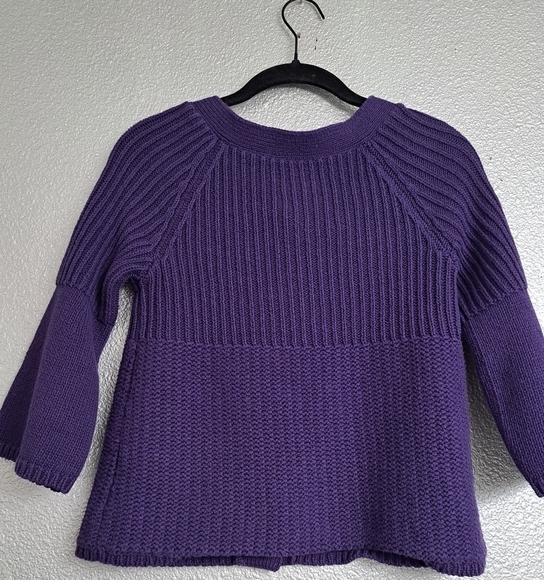 Ann Taylor Loft Periwinkle Cropped Cardigan Sweater   Size XS - Picture 2 of 5